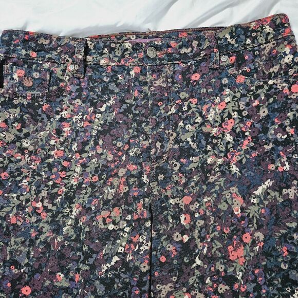 Gloria Vanderbilt Amanda Womens Pants Multi-Color Size 12 Cotton Blend Button Zi - Picture 12 of 12